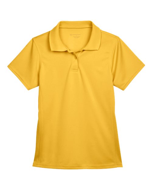 Harriton M315W Women's Polyester Jersey Polo in Gold
