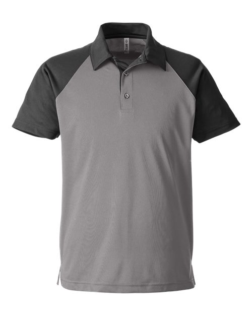 Team 365 TT21C Men's Command Snag-Protection Colorblock Polo in Sport Graphite/ Black