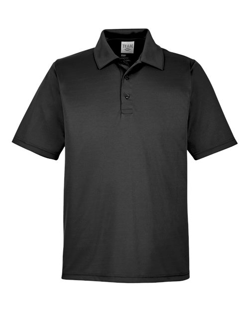 Team 365 TT51T Men's Tall Zone Performance Polo in Black