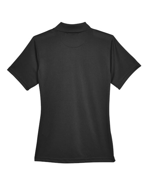 Harriton M345W Women's Advantage Snag Protection Plus IL Snap Placket Polo in Black