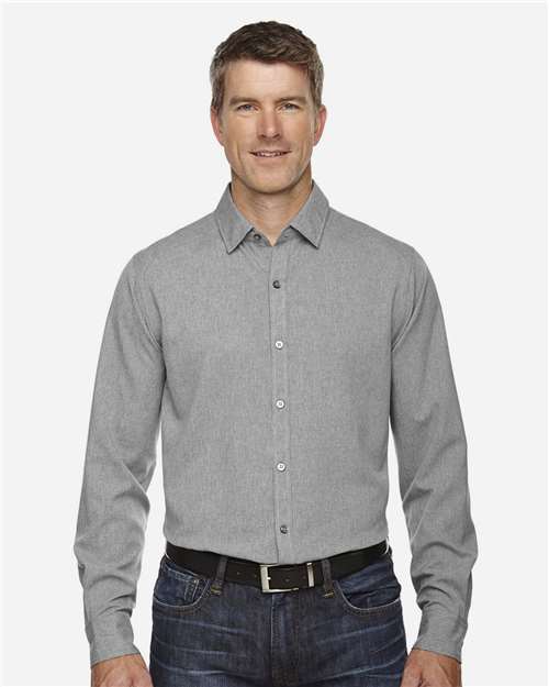 North End 88802 Men's Melange Performance Shirt in Light Heather