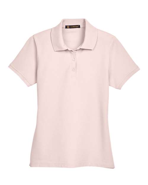 Harriton M280W Women's Blend-Tek Polo in Blush