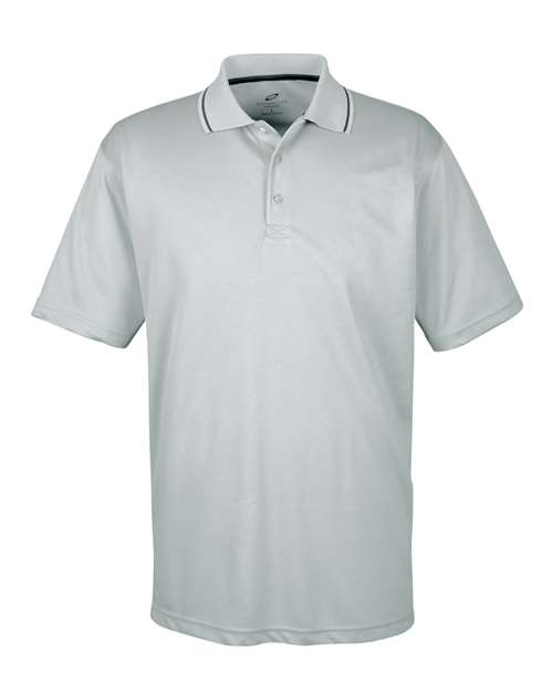 UltraClub 8406 Men's Cool & Dry Sport Two-Tone Polo in Grey/ Black
