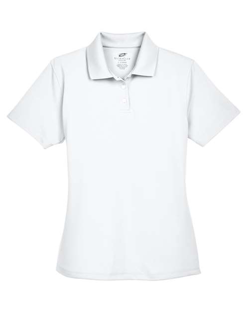 UltraClub 8445L Women's Cool & Dry Stain-Release Performance Polo in White
