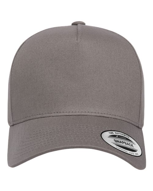 YP Classics 5079 Retro Cotton Blend Snapback Cap in Grey