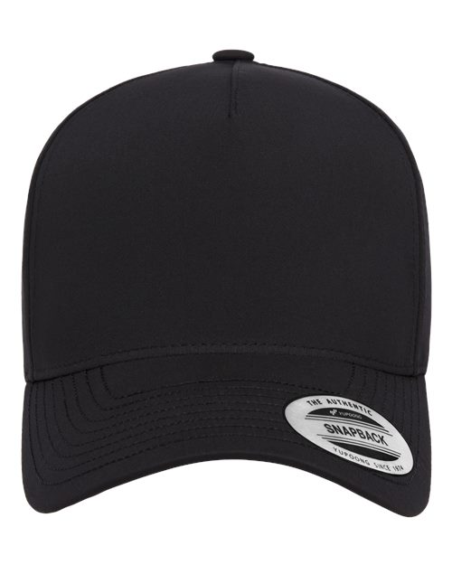 YP Classics 5389AP Five-Panel Snapback with Perforated Cap in Black