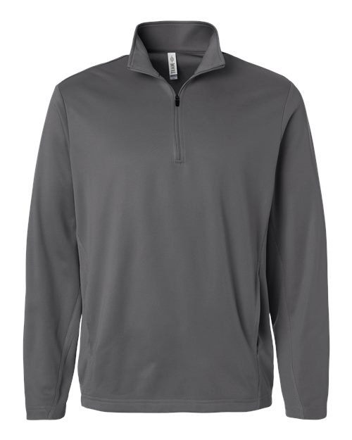 Team 365 TT401 Unisex Squad Cadet Quarter-Zip Tech Fleece Pullover in Sport Graphite