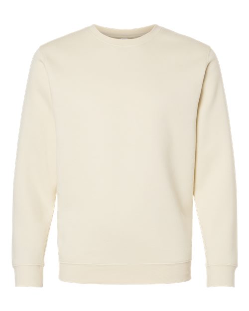 LAT 6925 Unisex Elevated Fleece Crewneck Sweatshirt in Natural