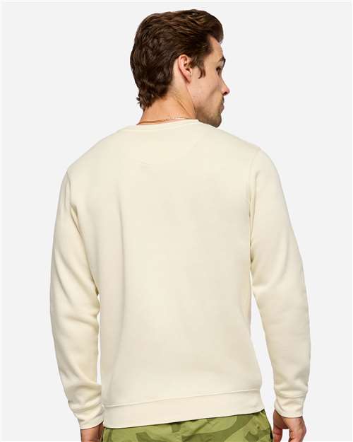 LAT 6925 Unisex Elevated Fleece Crewneck Sweatshirt in Natural
