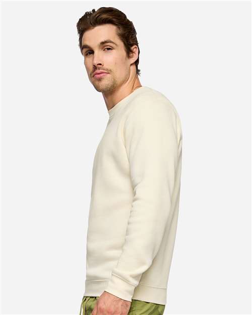 LAT 6925 Unisex Elevated Fleece Crewneck Sweatshirt in Natural