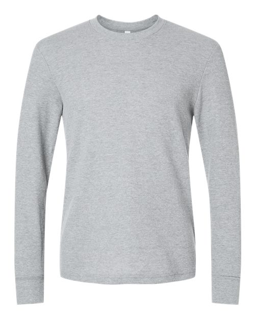 Next Level 8211 Unisex Ideal Thermal Long Sleeve Tee in Heather Grey