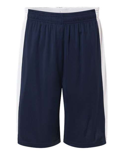 Team 365 TT115B Unisex Zone Performance Reversible Shorts in Sport Dark Navy/ White