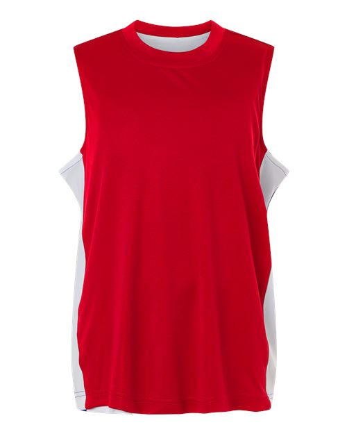 Team 365 TT115Y Youth Zone Performance Reversible Jersey in Sport Red/ White