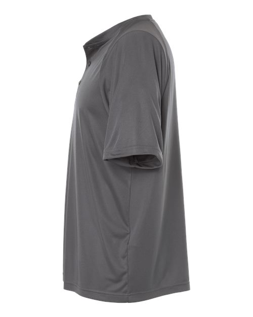 Team 365 TT11HN Men's Zone Performance Henley in Sport Graphite