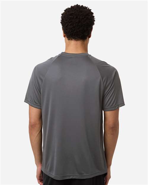 Team 365 TT11HN Men's Zone Performance Henley in Sport Graphite