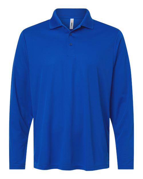 CORE365 CE108L Men's Nova Performance Long Sleeve Pique Polo in True Royal