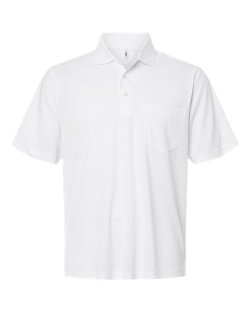 CORE365 CE108P Men's Nova Performance Pique Pocket Polo in White