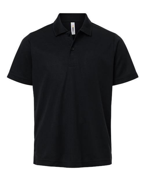CORE365 CE108Y Youth Nova Performance Pique Polo in Black