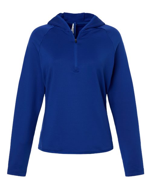 Team 365 TT200W Women's Qualify Quarter-Zip Hooded Pullover in Sport Royal