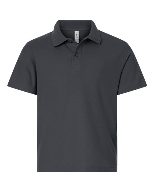 CORE365 CE106Y Youth Resolve CVC Performance Pique Polo in Carbon