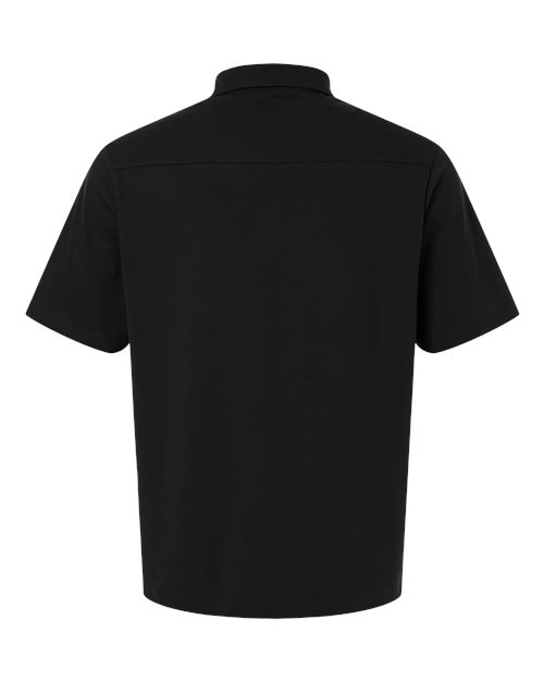 Devon & Jones DG102 Men's Seaton Pebble Textured Polo in Black