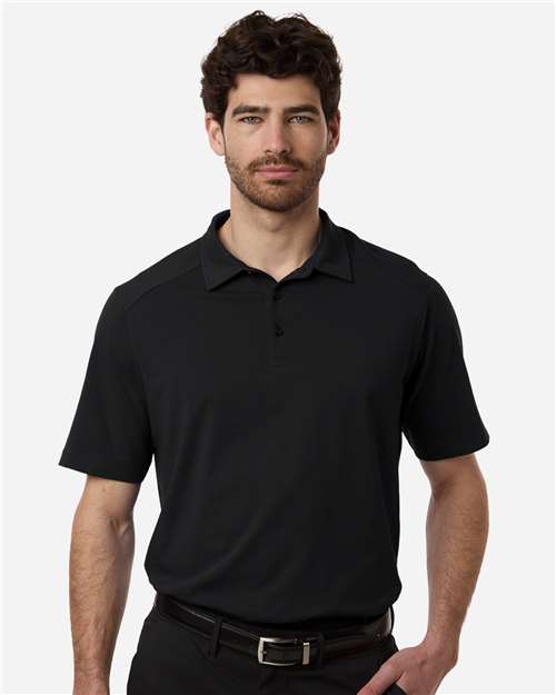Devon & Jones DG102 Men's Seaton Pebble Textured Polo in Black