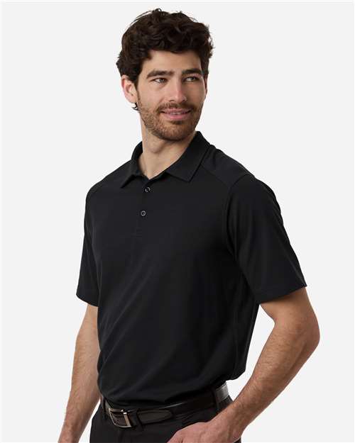Devon & Jones DG102 Men's Seaton Pebble Textured Polo in Black