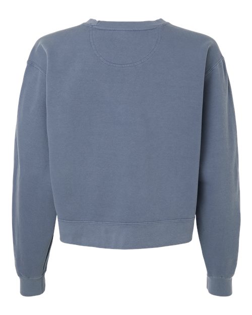 Comfort Colors 1566L Women's Garment-Dyed Mid-Length Crewneck Sweatshirt in Blue Jean