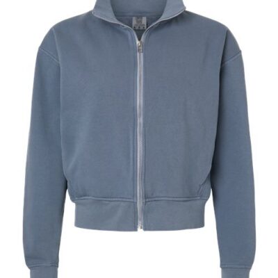 Comfort Colors 1570L Women's Garment-Dyed Full-Zip Jacket in Blue Jean