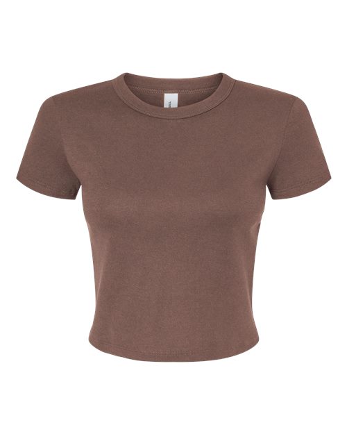 BELLA + CANVAS 1010 Women's Micro Rib Baby Tee in Solid Cocoa Blend