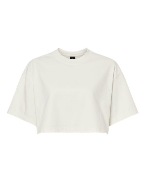 BELLA + CANVAS 6882GD Women's Garment-Dyed Cropped Tee in Vintage White