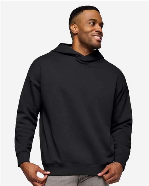 LAT 6956 Unisex Heavyweight Hoodie Sweatshirt in Black