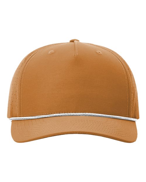Richardson 355 Laser Perf Performance Rope Cap in Clay/ White-Black