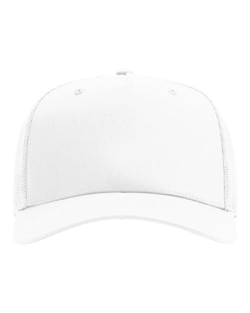 Richardson 112FPC Five-Panel Champ Trucker Cap in White