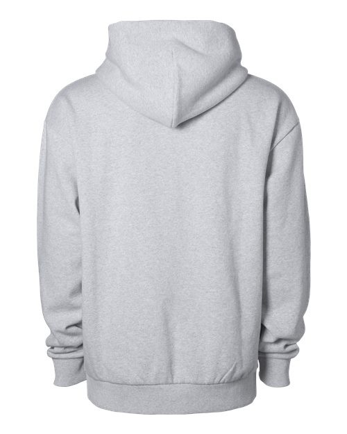 Independent Trading Co. IND420ZIP Unisex Mainstreet Heavyweight Full-Zip Hooded Sweatshirt in Grey Heather