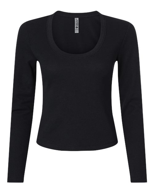 Next Level 8212 Women's Ideal Thermal Long Sleeve Shirt in Black