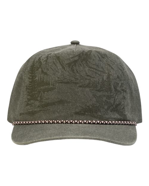 DRI DUCK 3283 Buck Nature Scene Cap in Olive