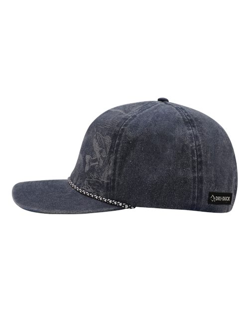 DRI DUCK 3334 Walleye Nature Scene Cap in Deep Blue