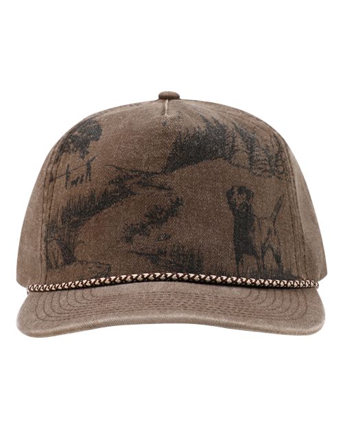 DRI DUCK 3336 Lab Nature Scene Cap in Dark Brown