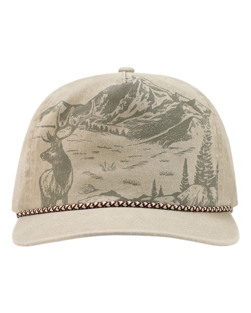 DRI DUCK 3338 Elk Nature Scene Cap in Stone