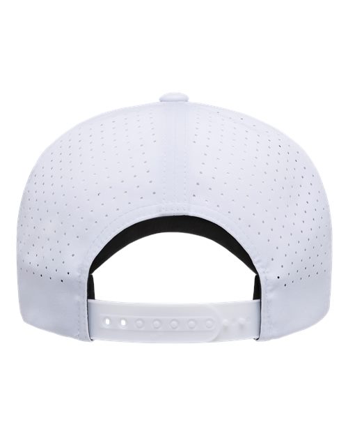 YP Classics 5389BD Five-Panel Perforated Rope Cap in White