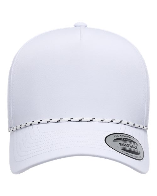 YP Classics 5389BD Five-Panel Perforated Rope Cap in White