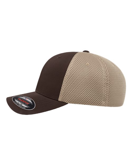 Flexfit 6533 Ultrafiber Mesh Cap in Brown/ Khaki
