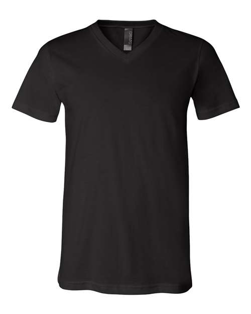 BELLA + CANVAS 3005 Unisex Jersey V-Neck Tee in Black
