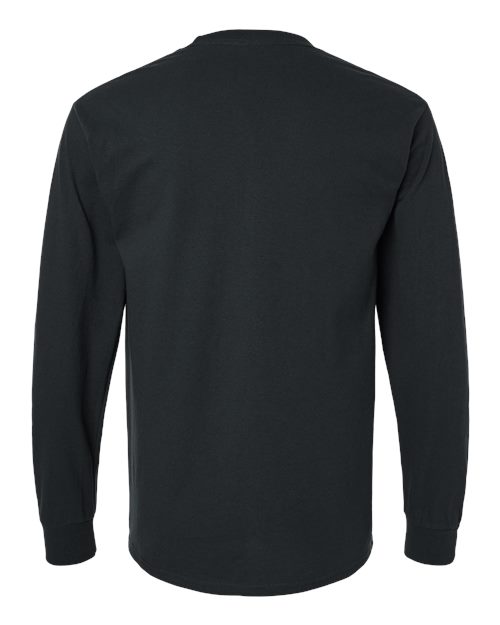 Gildan 2410 — Unisex Ultra Cotton® Long Sleeve Pocket T-Shirt in Black