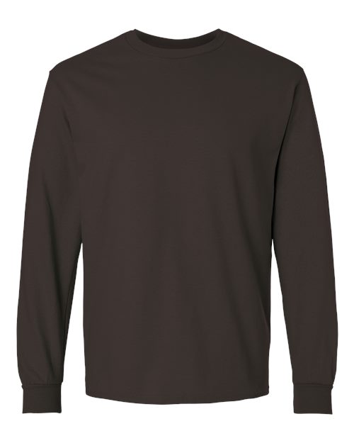 Gildan 2400 Unisex Ultra Cotton Long Sleeve T-Shirt in Dark Chocolate