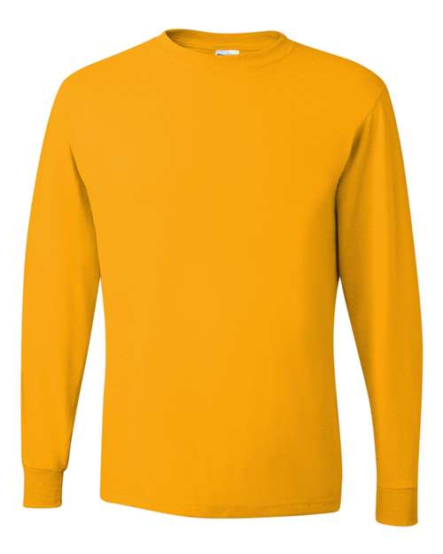 JERZEES 29LSR Unisex Dri-Power Long Sleeve 50/50 T-Shirt in Gold