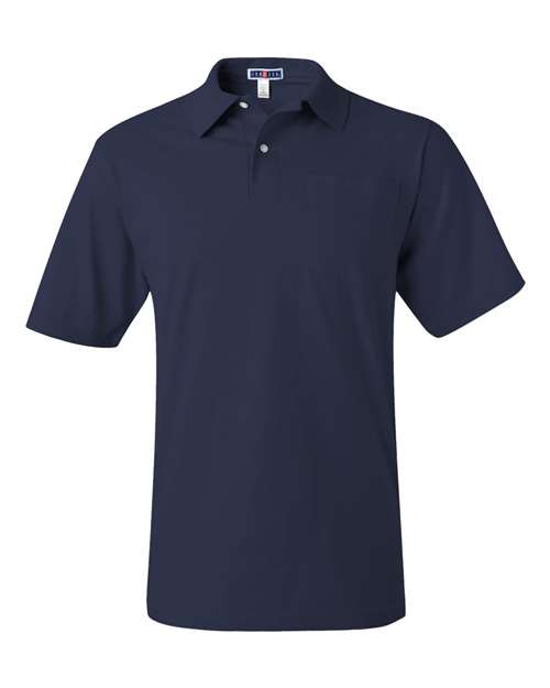 JERZEES 436MPR Men's SpotShield 50/50 Polo with Pocket in J. Navy
