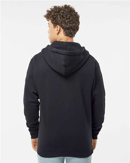 Independent Trading Co. IND4000Z Unisex Heavyweight Full-Zip Hooded Sweatshirt in Black