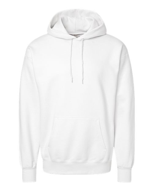 Hanes F170 Unisex Ultimate Cotton Hooded Sweatshirt in White